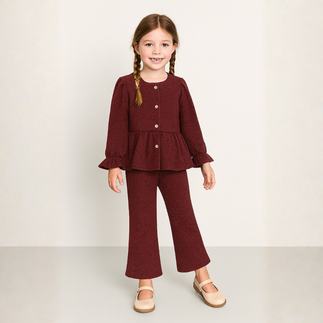 Terry Full Sleeves Front Open Top With Bottom
