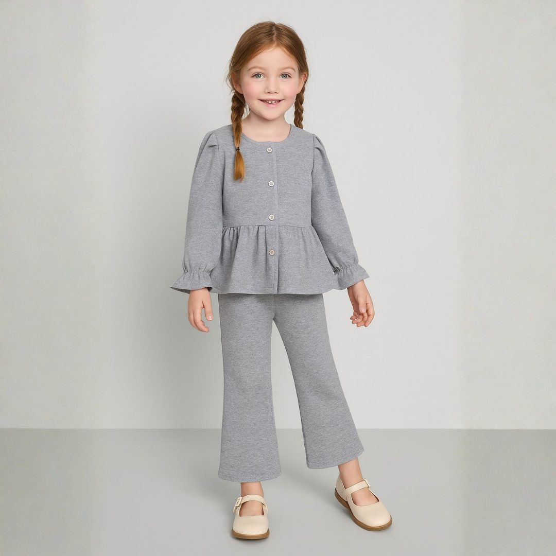 Terry Full Sleeves Front Open Top With Bottom