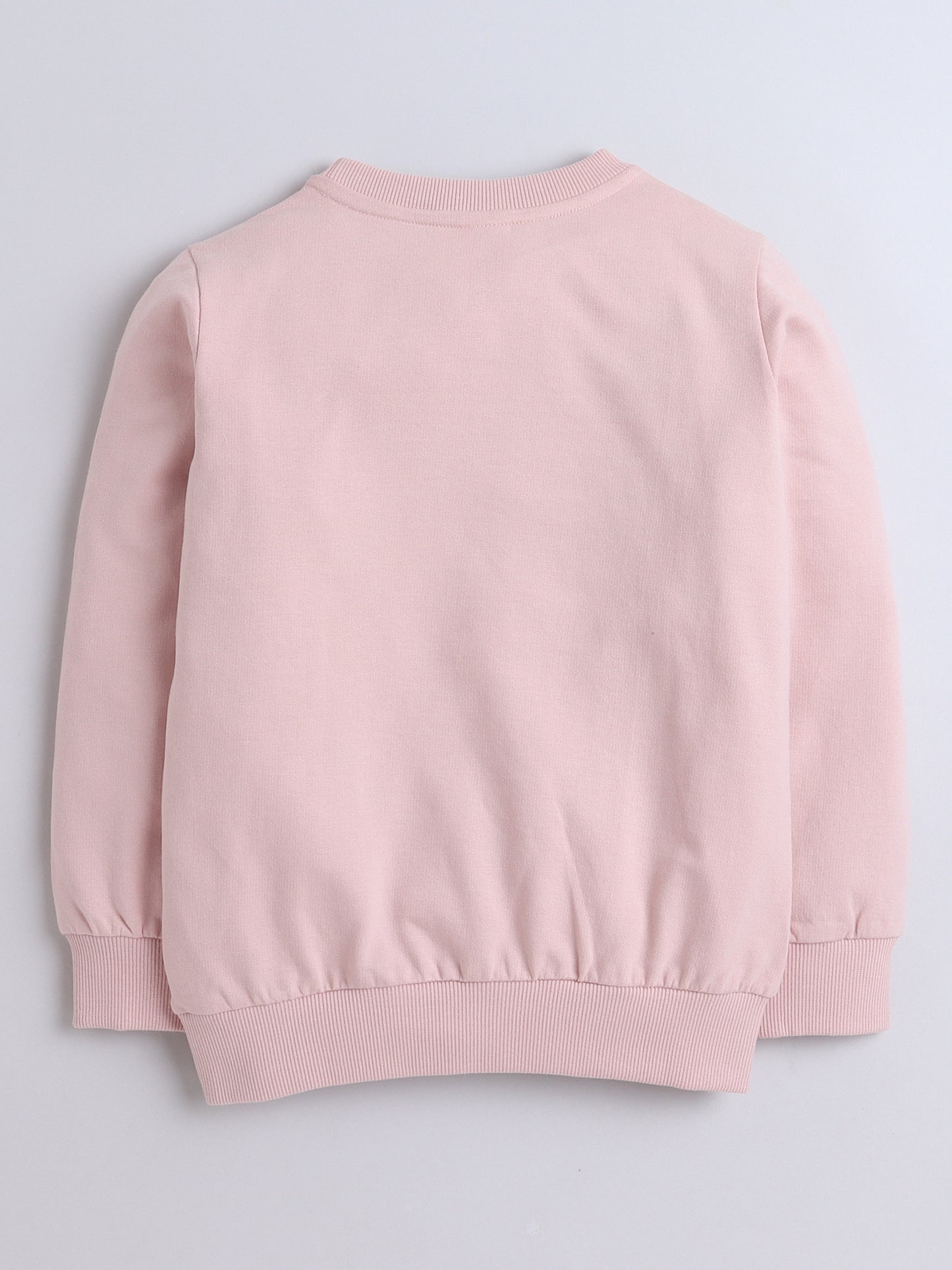 Cotton Terry Full Sleeves Teddy Bear Printed Sweatshirt With Coordinating Joggers Set