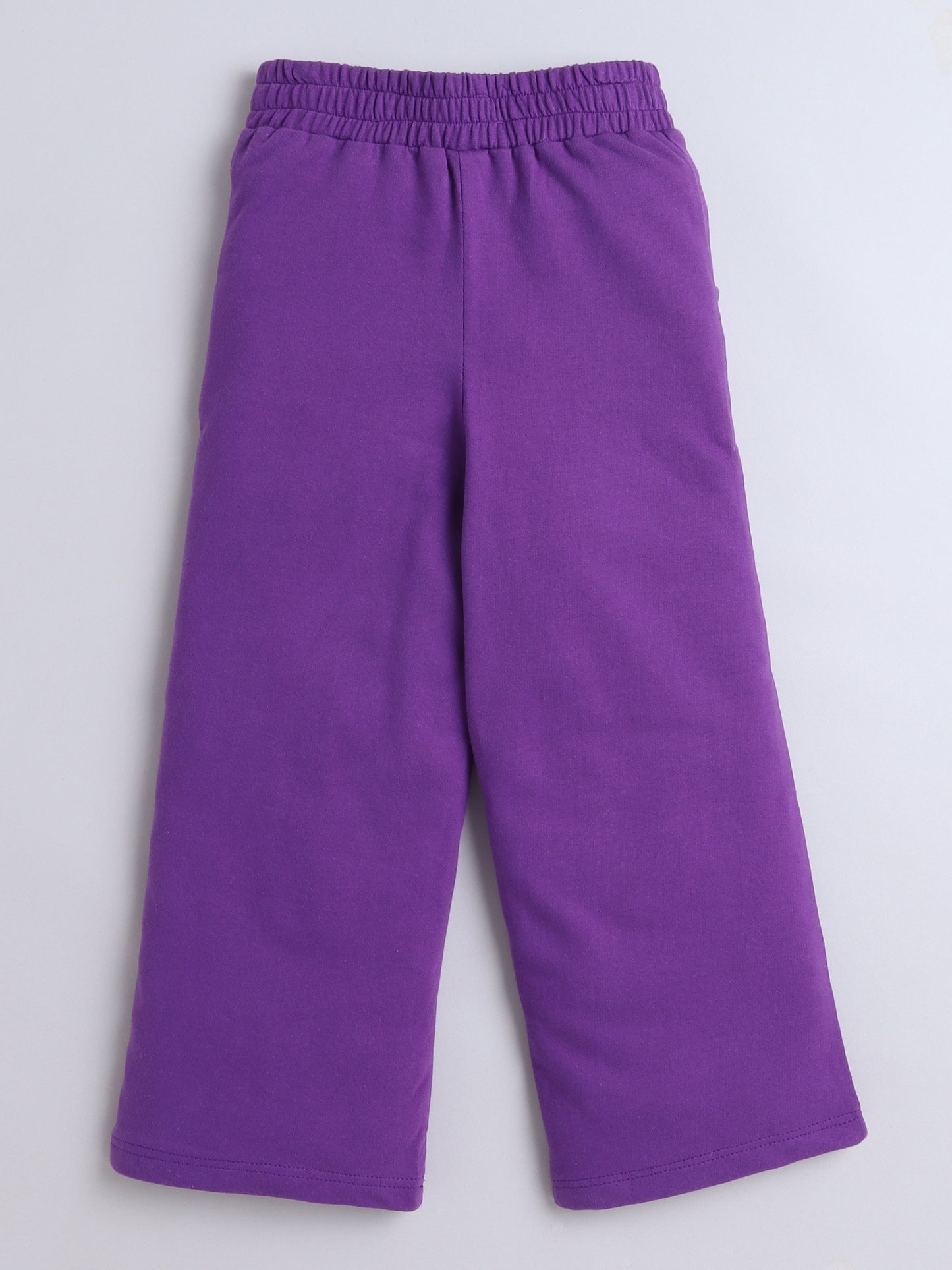 Cotton Terry Full Sleeves Solid Sweatshirt With Pajama Set