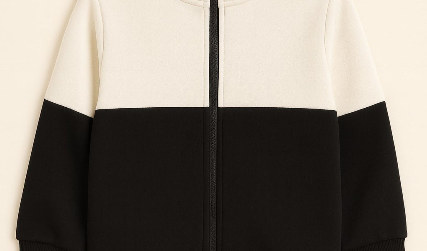 Cotton Fleece Full Sleeves Front Zip Style Sweat-Jacket