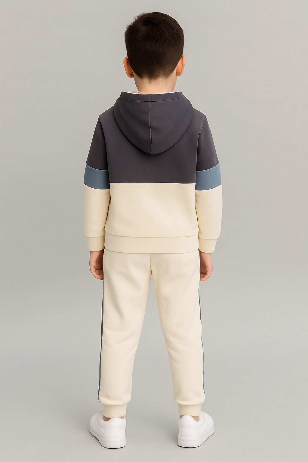 Cotton Terry Full Sleeves Huddy Front Pocket Jogger Set