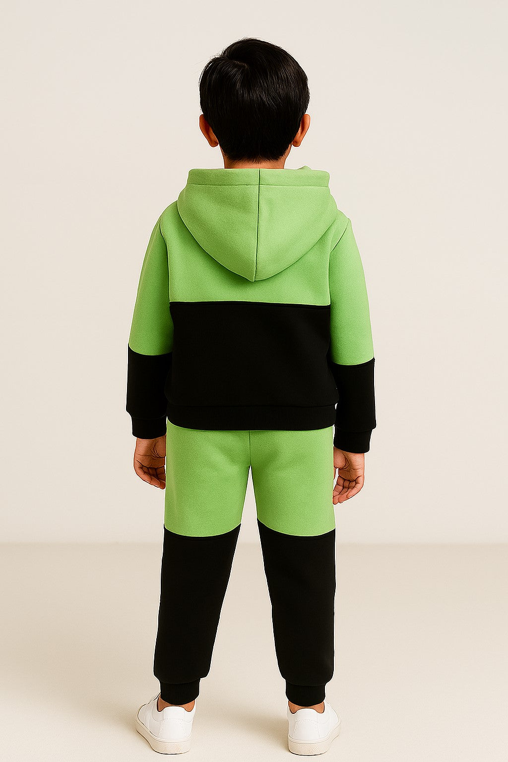 Cotton Fleece Full Sleeves Front Open Zipper Huddy Jogger Set