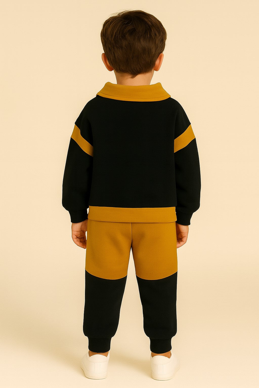 Cotton Fleece Full Sleeves Collar Zip Sweat shirt Jogger Set