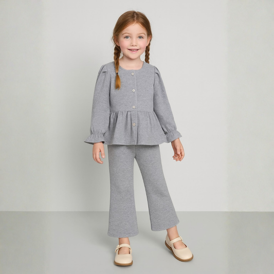Terry Full Sleeves Front Open Top With Bottom