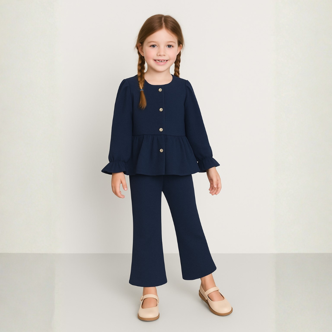 Terry Full Sleeves Front Open Top With Bottom