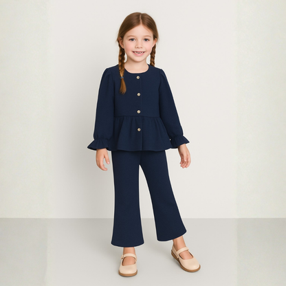 Terry Full Sleeves Front Open Top With Bottom