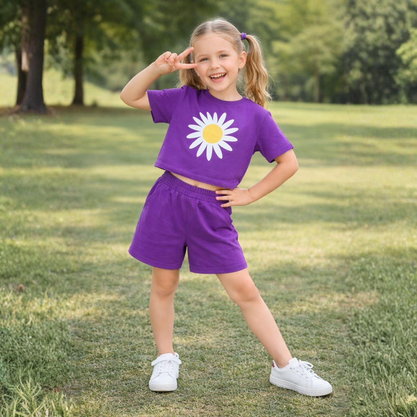 Cotton Terry Half Sleeves Loss Fit T-shirt With Shorts Co Ords