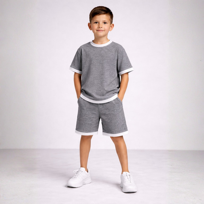 Cotton Blend Half sleeves Round T-shirt with shorts Co Ords