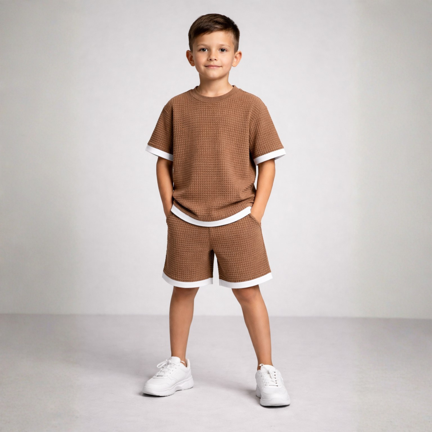 Cotton Blend Half sleeves Round T-shirt with shorts Co Ords