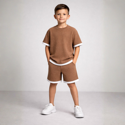 Cotton Blend Half sleeves Round T-shirt with shorts Co Ords