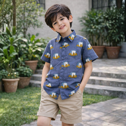 Cotton Half Sleeves Printed Shirt