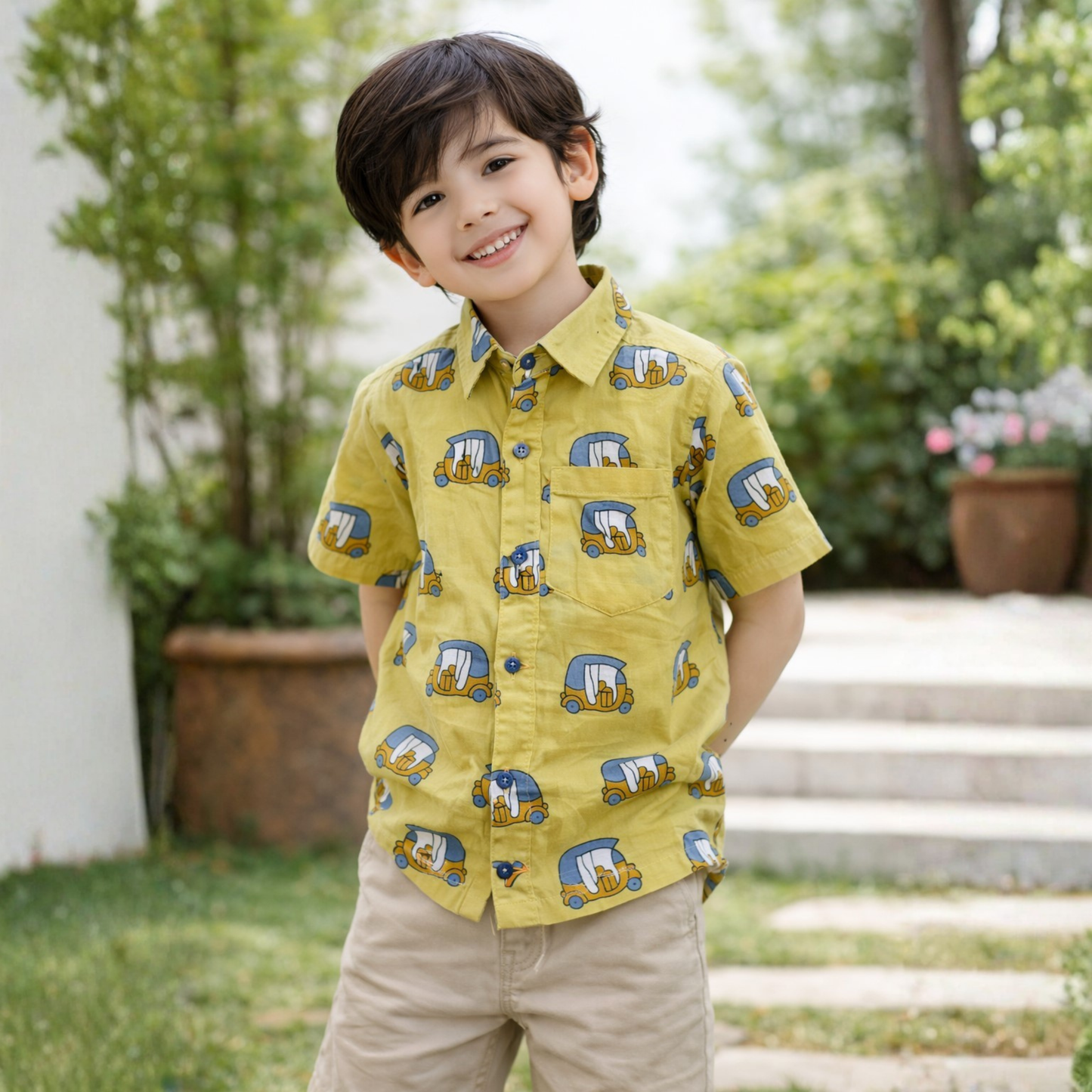 Cotton Half Sleeves Printed Shirt