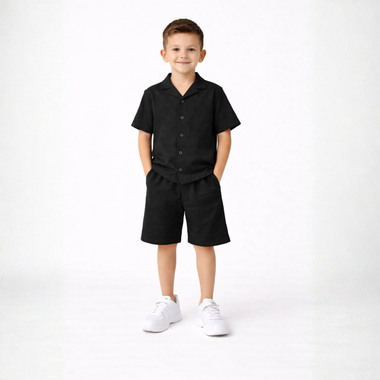 Cotton Blend Half sleeves Collar shirt with shorts Co Ords