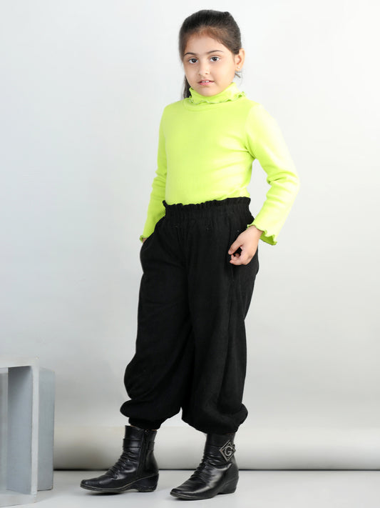 Corduroy Full Sleeves High Neck Tee With 2 Side Pocket Joggers For Autumn & Winter