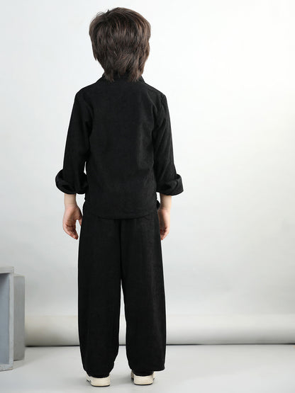 Corduroy Full Sleeves Shirt With 2 Side Pocket Joggers For Autumn & Winter