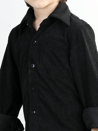 Corduroy Full Sleeves Shirt With 2 Side Pocket Joggers For Autumn & Winter