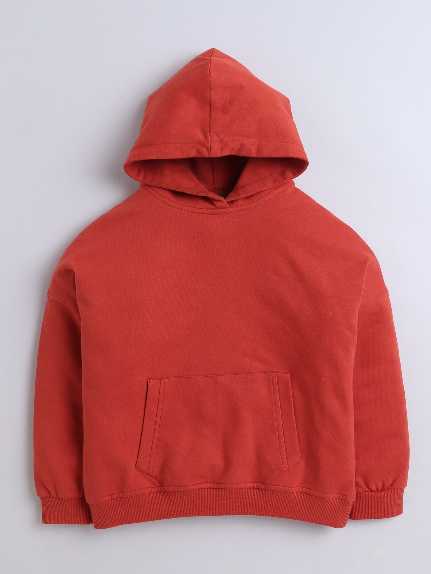 Full Sleeves Solid Hooded Sweatshirt