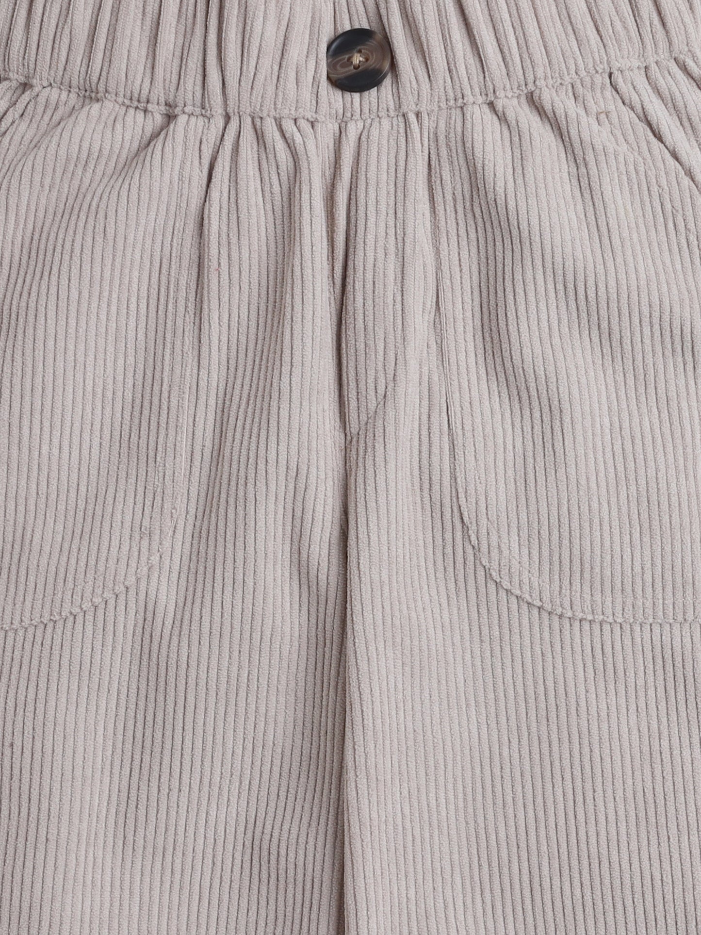 Corduroy 2 Side Pocket And 1 Back Pocket Trouser-Beige
