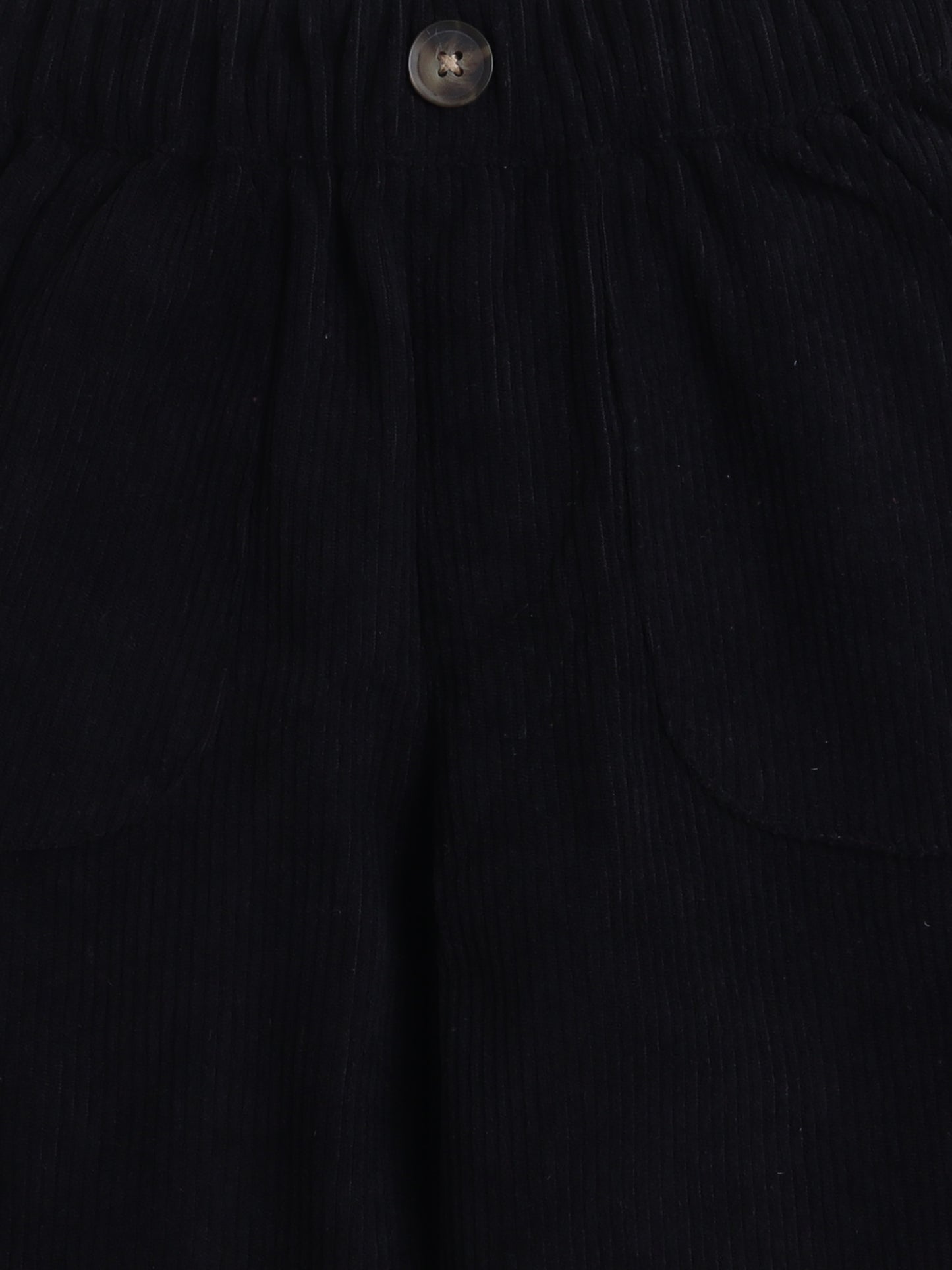 Corduroy 2 Side Pocket And 1 Back Pocket Trouser-Black