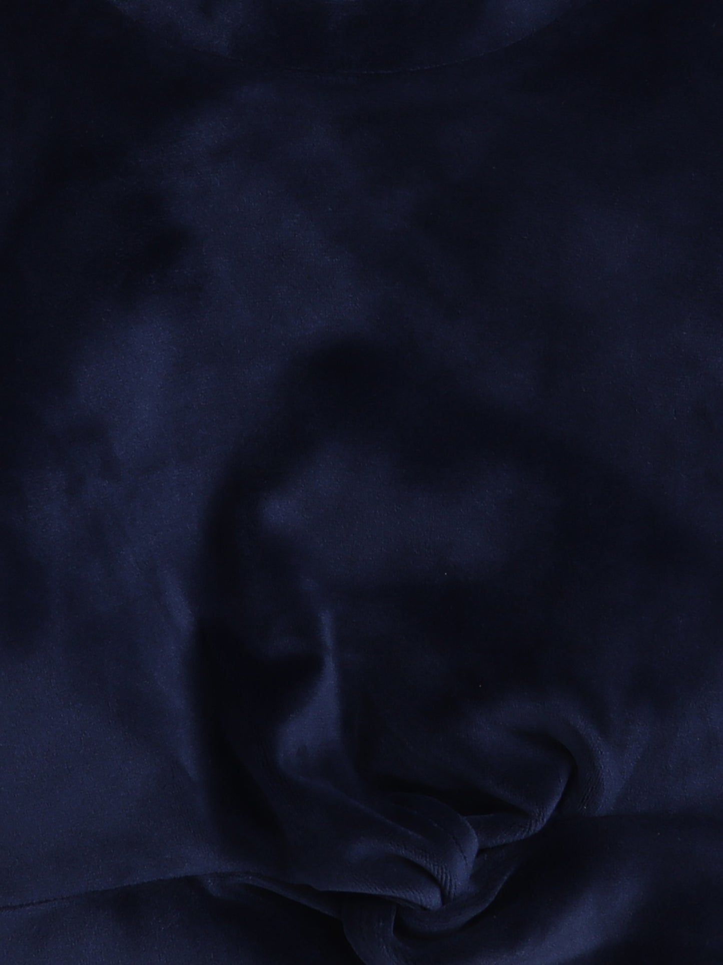 Velvet Full Sleeves Solid Crop Top & Pajama Set - Blue