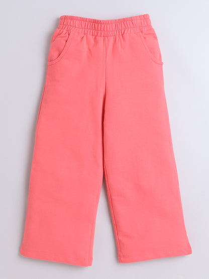 Cotton Terry Full Sleeves Colour Blocked Sweatshirt With Solid Pajama