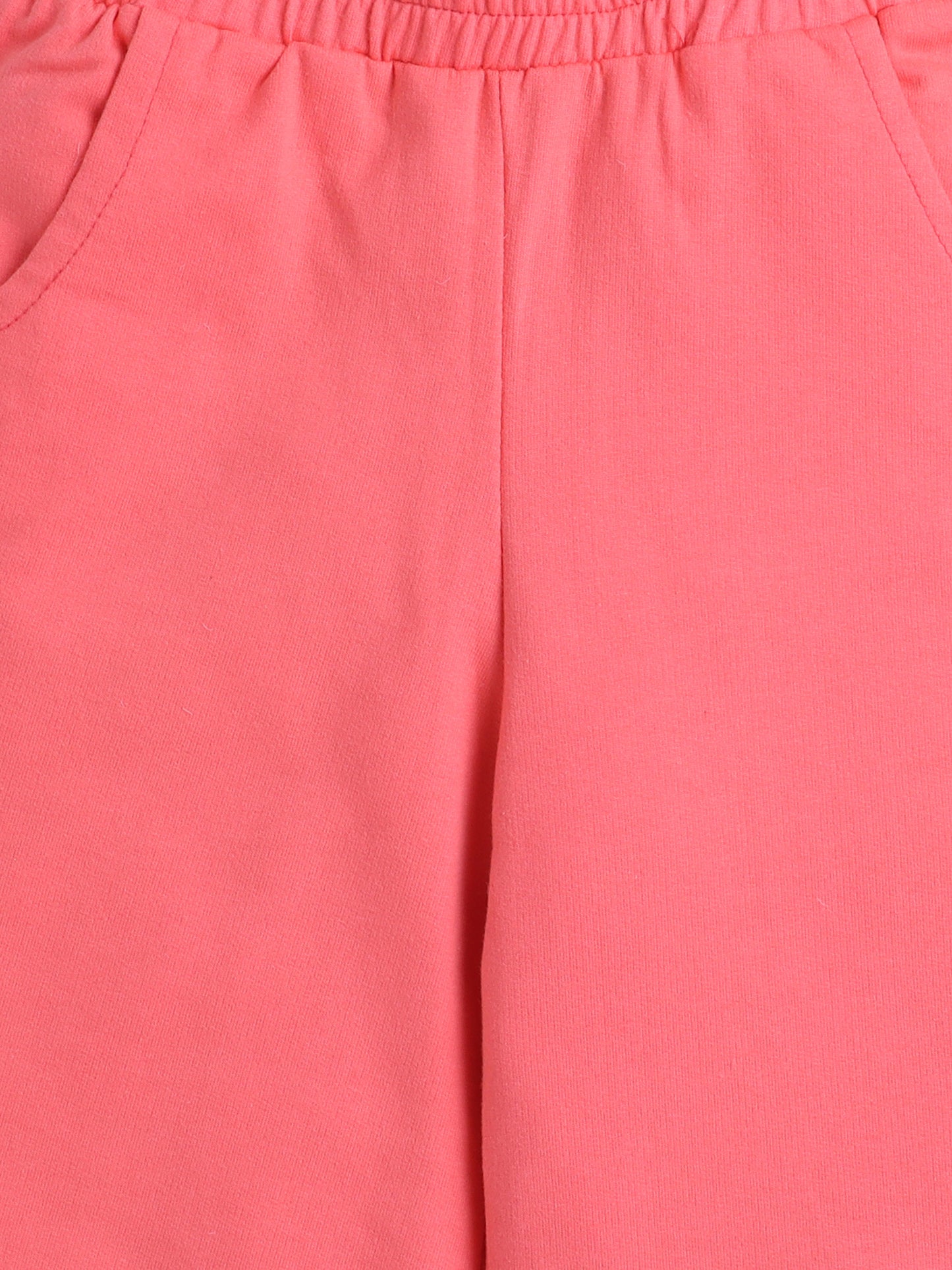 Cotton Terry Full Sleeves Colour Blocked Sweatshirt With Solid Pajama