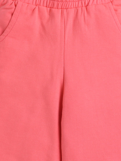 Cotton Terry Full Sleeves Colour Blocked Sweatshirt With Solid Pajama