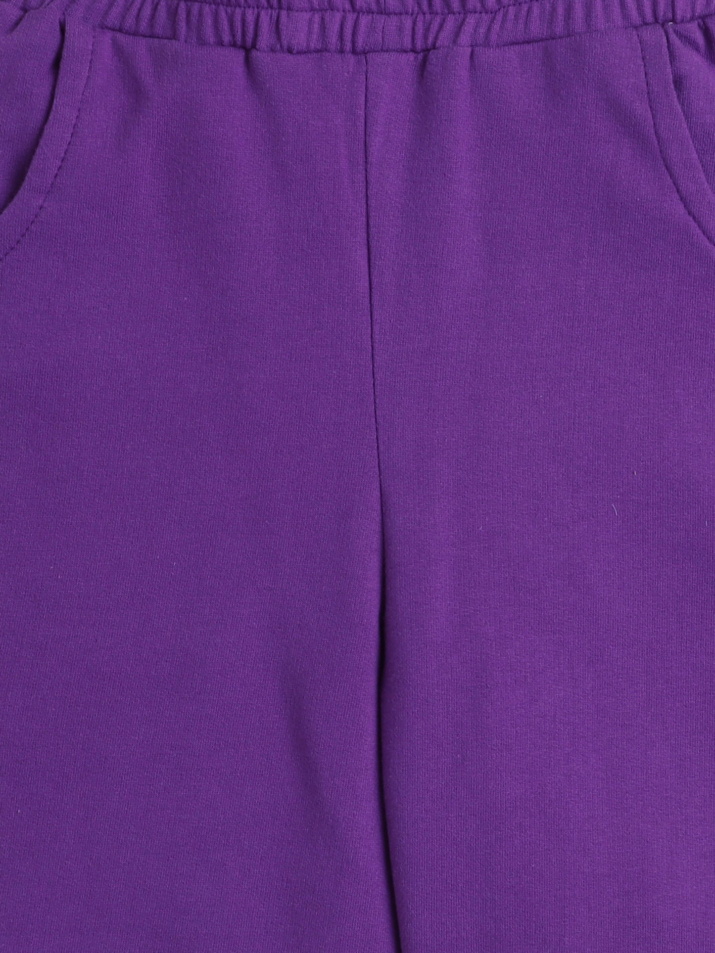 Cotton Terry Full Sleeves Solid Sweatshirt With Pajama Set