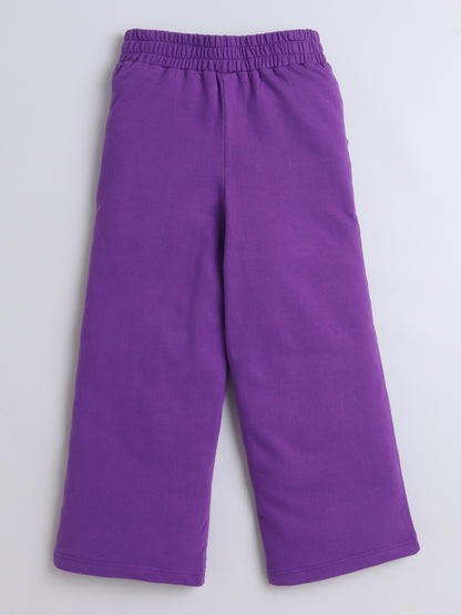 Cotton Terry Full Sleeves Solid Sweatshirt With Pajama Set