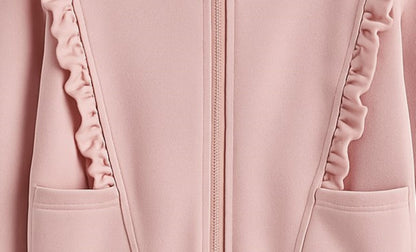 Terry Fabric Full Sleeves Front Zipper Huddy