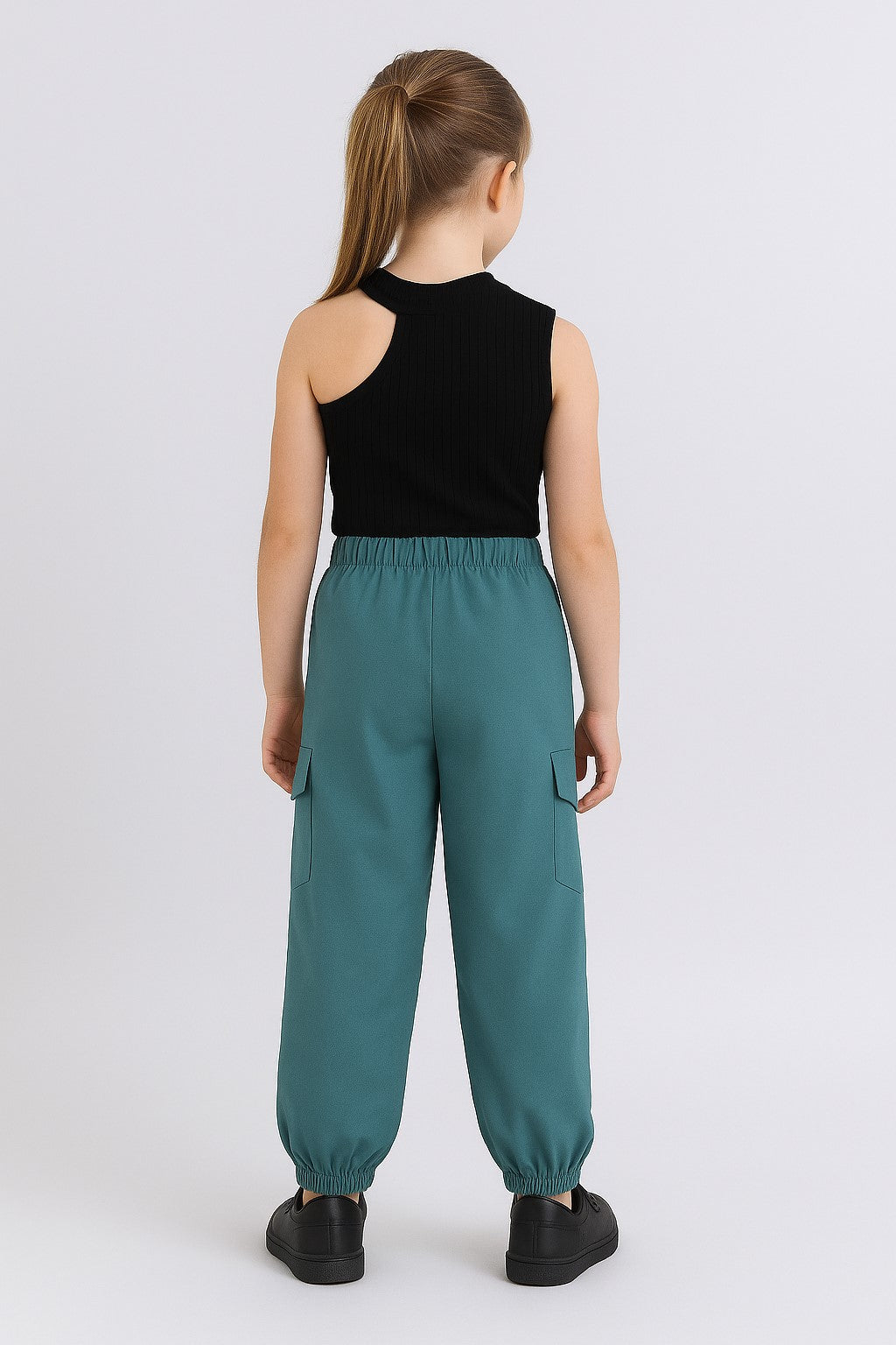 Aww hunnie Ribbed Sleeveless Crop Top with Cargo Pants
