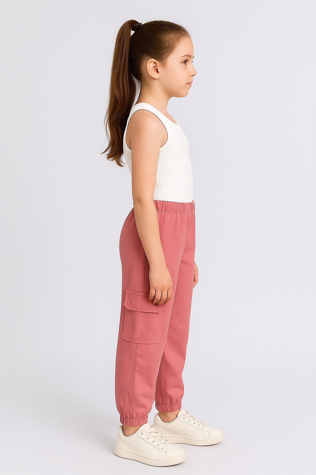 Aww hunnie Ribbed Sleeveless Crop Top with Cargo Pants