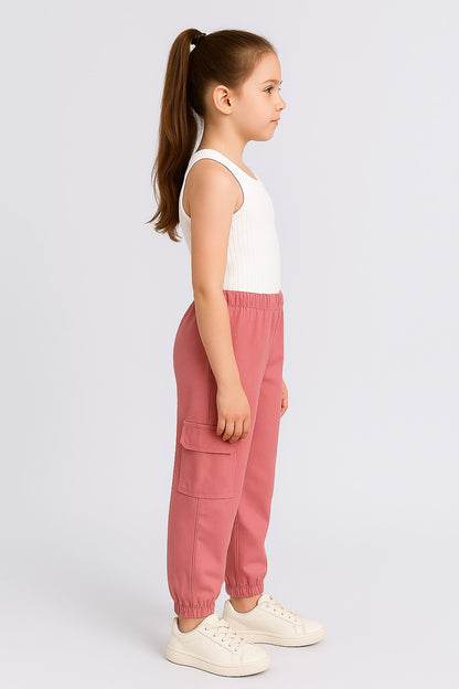 Aww hunnie Ribbed Sleeveless Crop Top with Cargo Pants