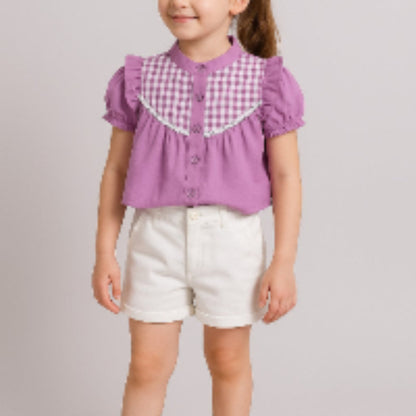 Aww Hunnie Cotton Half Sleeves Top With Shorts