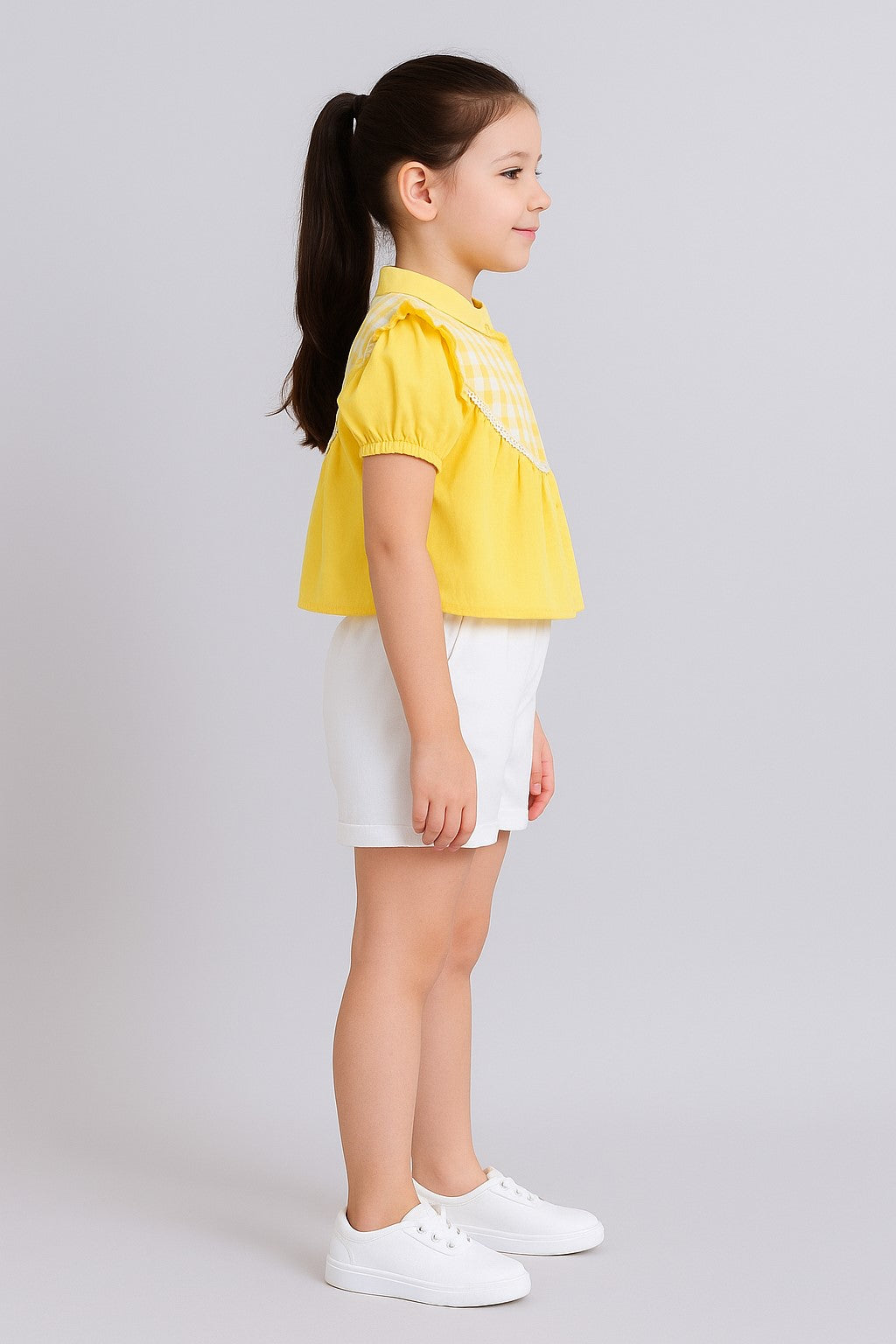 Aww Hunnie Cotton Half Sleeves Top With Shorts
