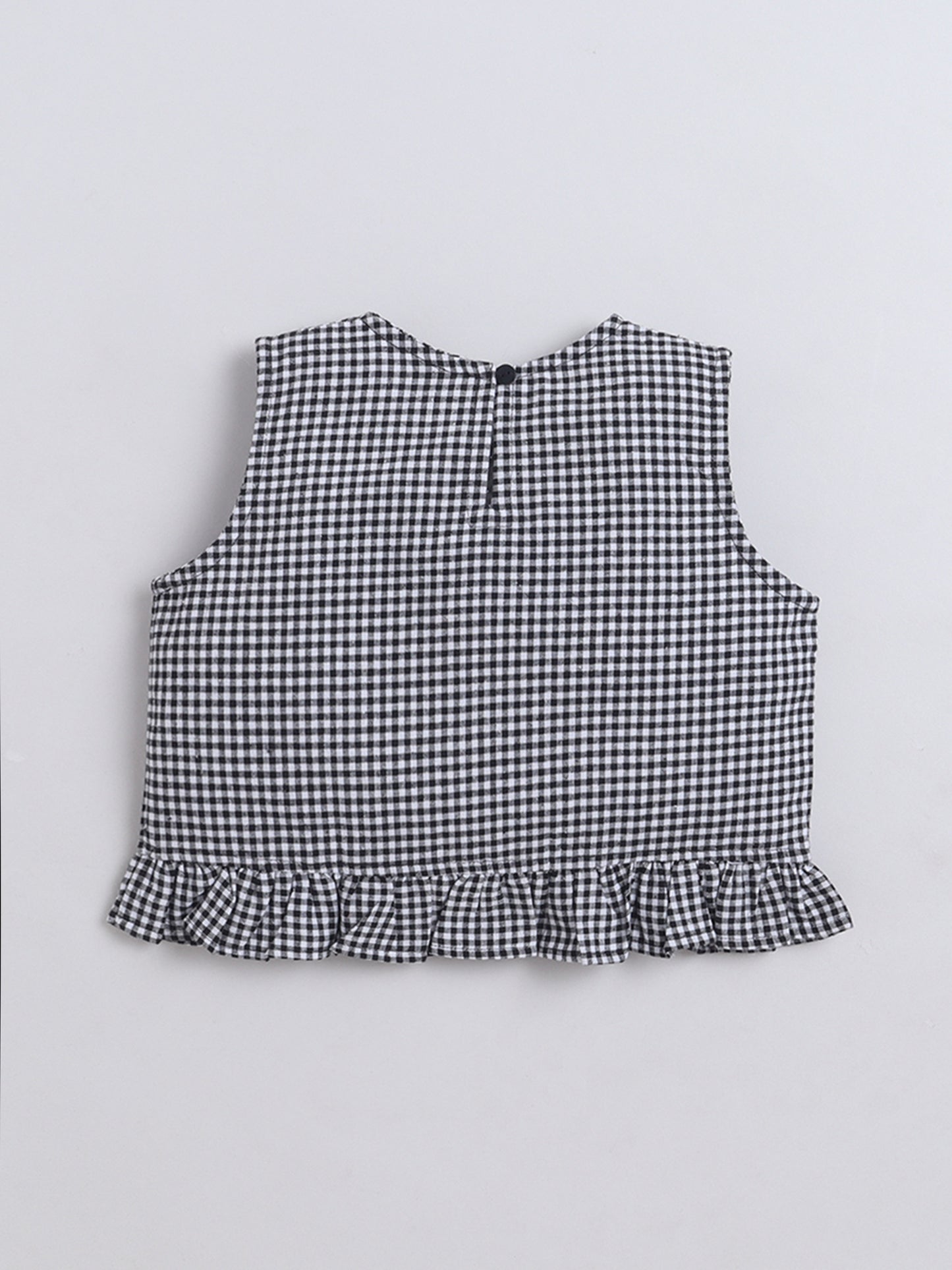 Aww Hunnnie Cotton Sleeveless Bow Design Top With Bottom Co Ords Set