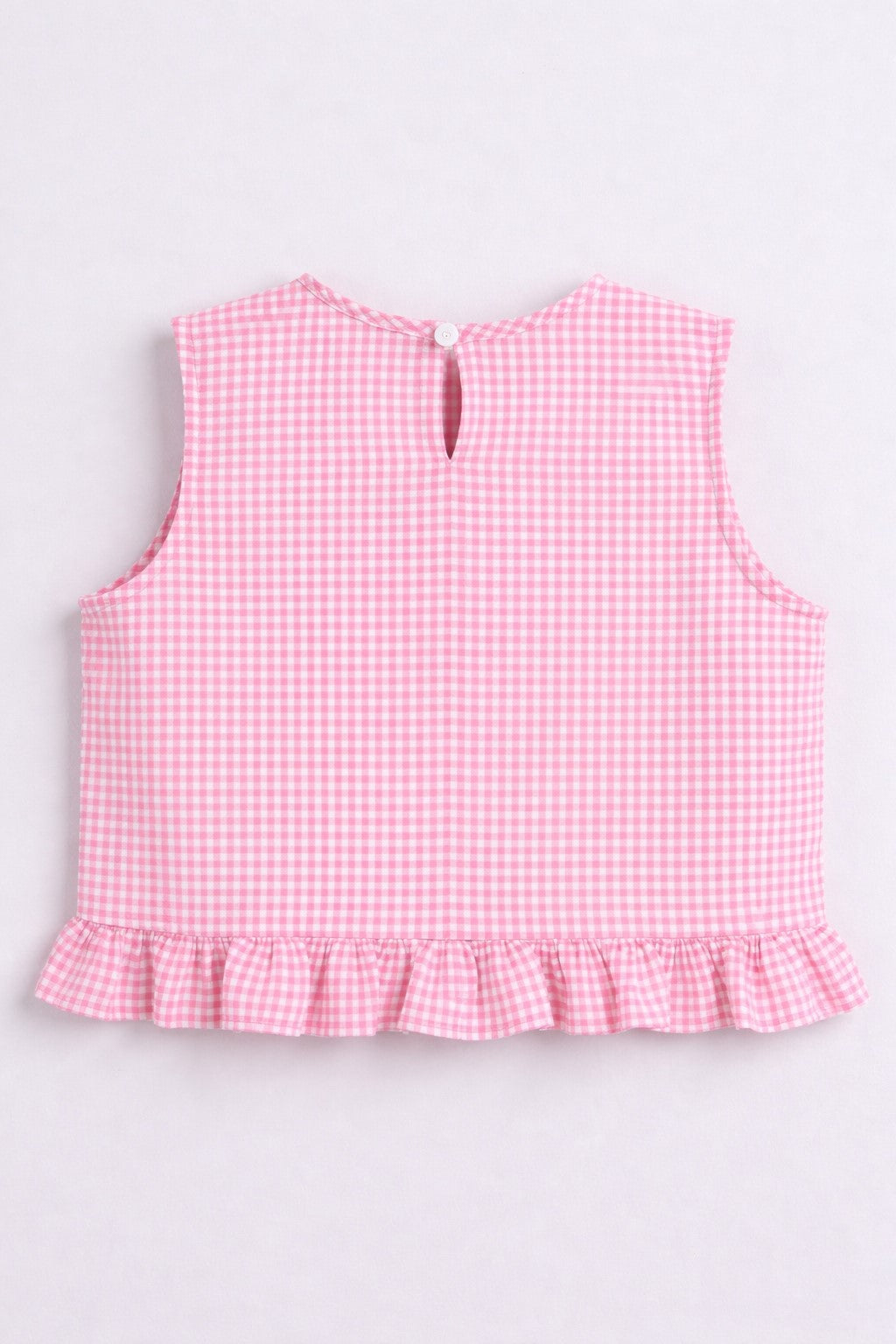Aww Hunnnie Cotton Sleeveless Bow Design Top With Bottom Co Ords Set