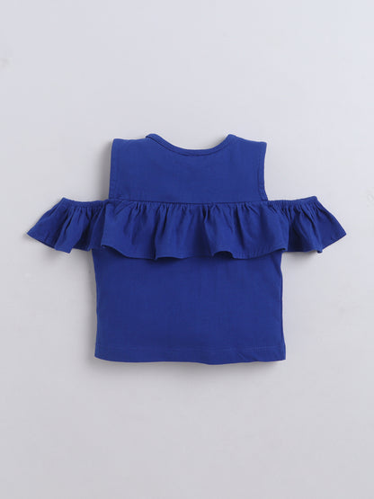 Cotton Sinker Off Shoulder Top With Skirt