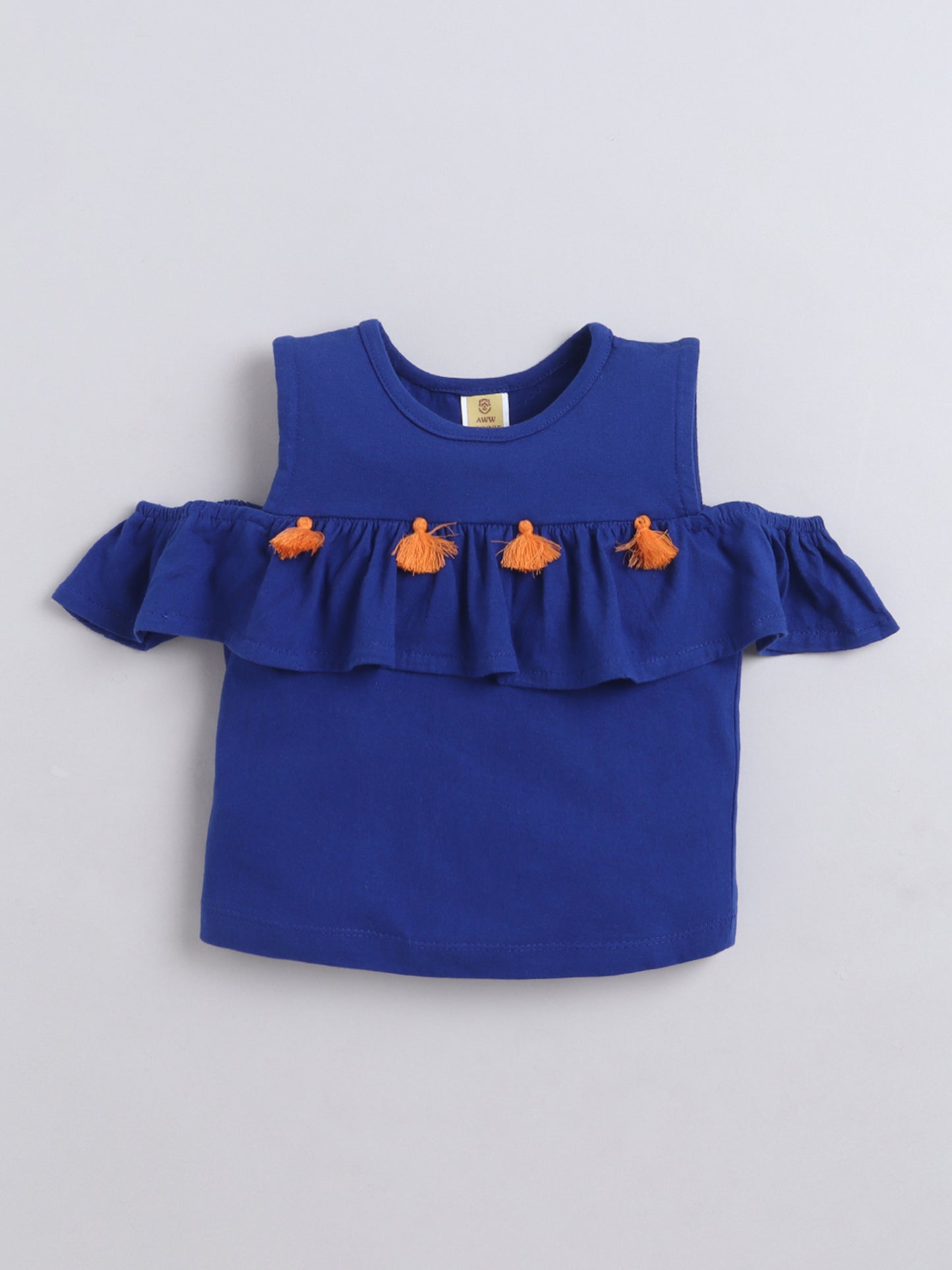 Cotton Sinker Off Shoulder Top With Skirt