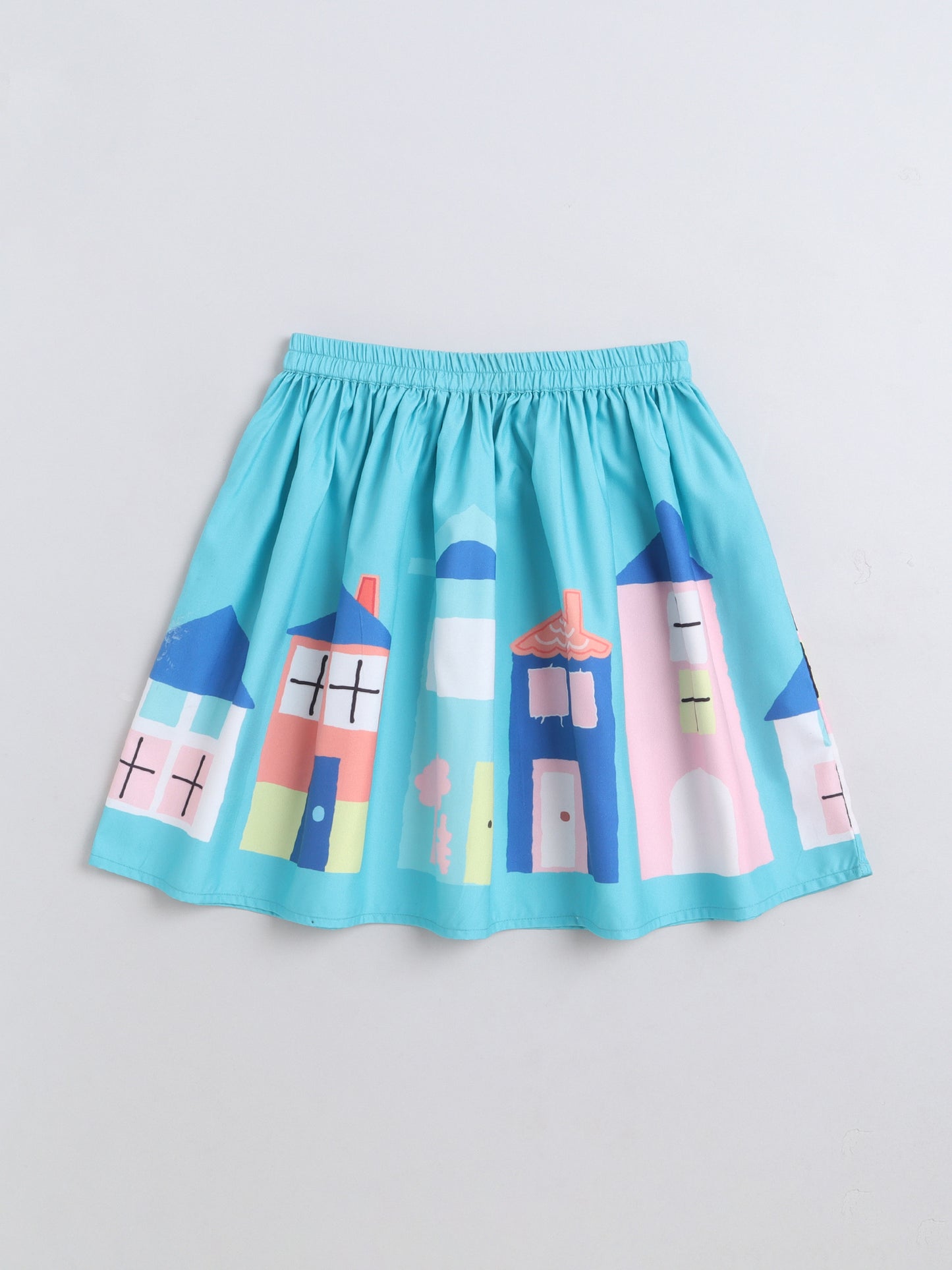 Cotton Sinker Off Shoulder Top With Skirt