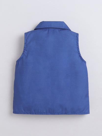 Poly Cotton Sleeveless Frill Top With Skirt