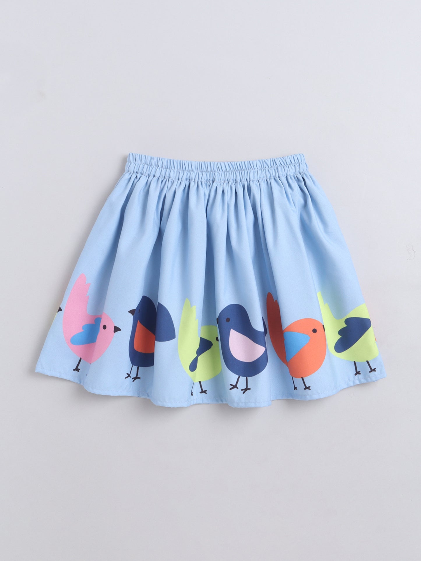 Poly Cotton Sleeveless Frill Top With Skirt