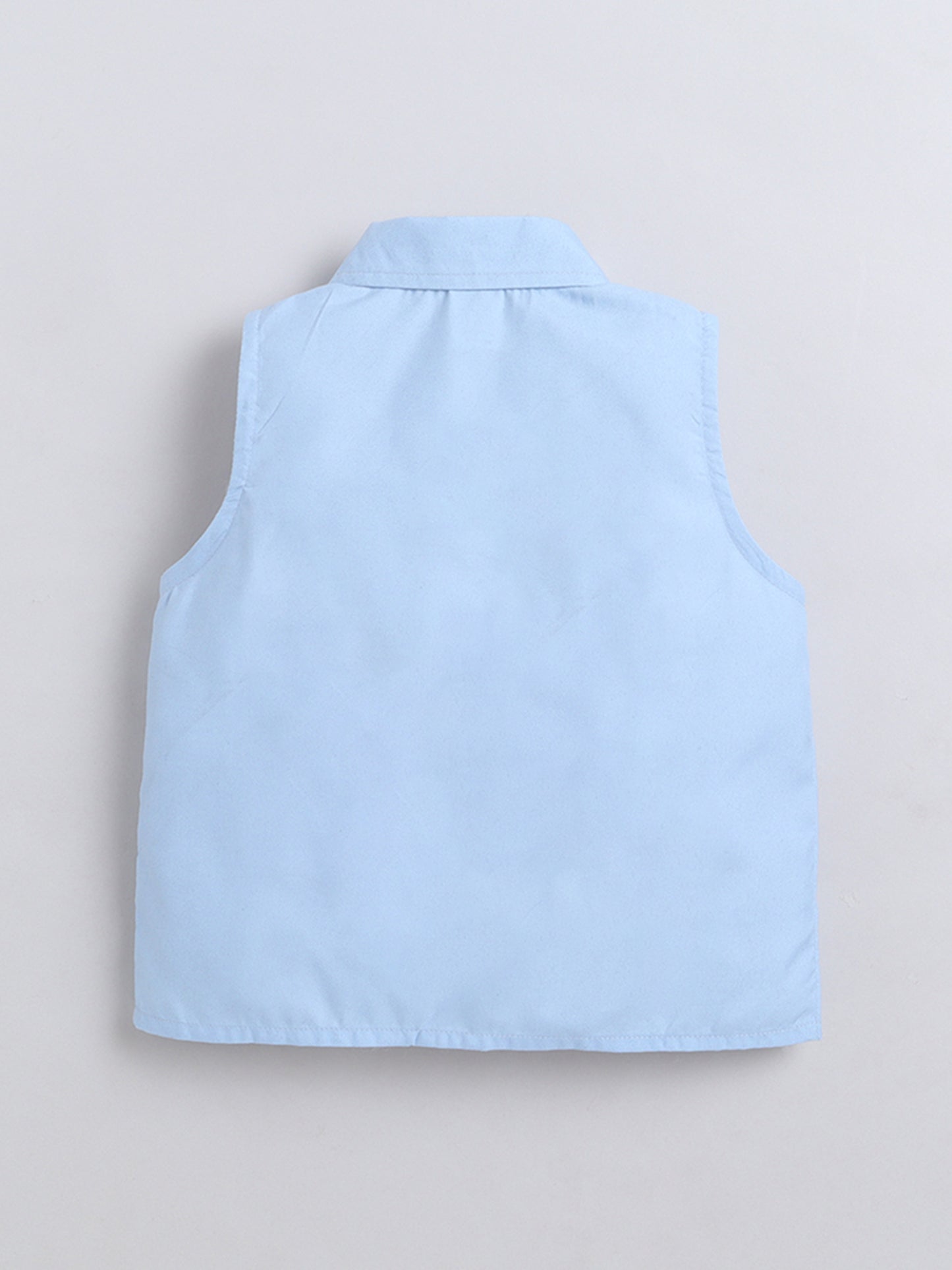 Poly Cotton Sleeveless Frill Top With Skirt