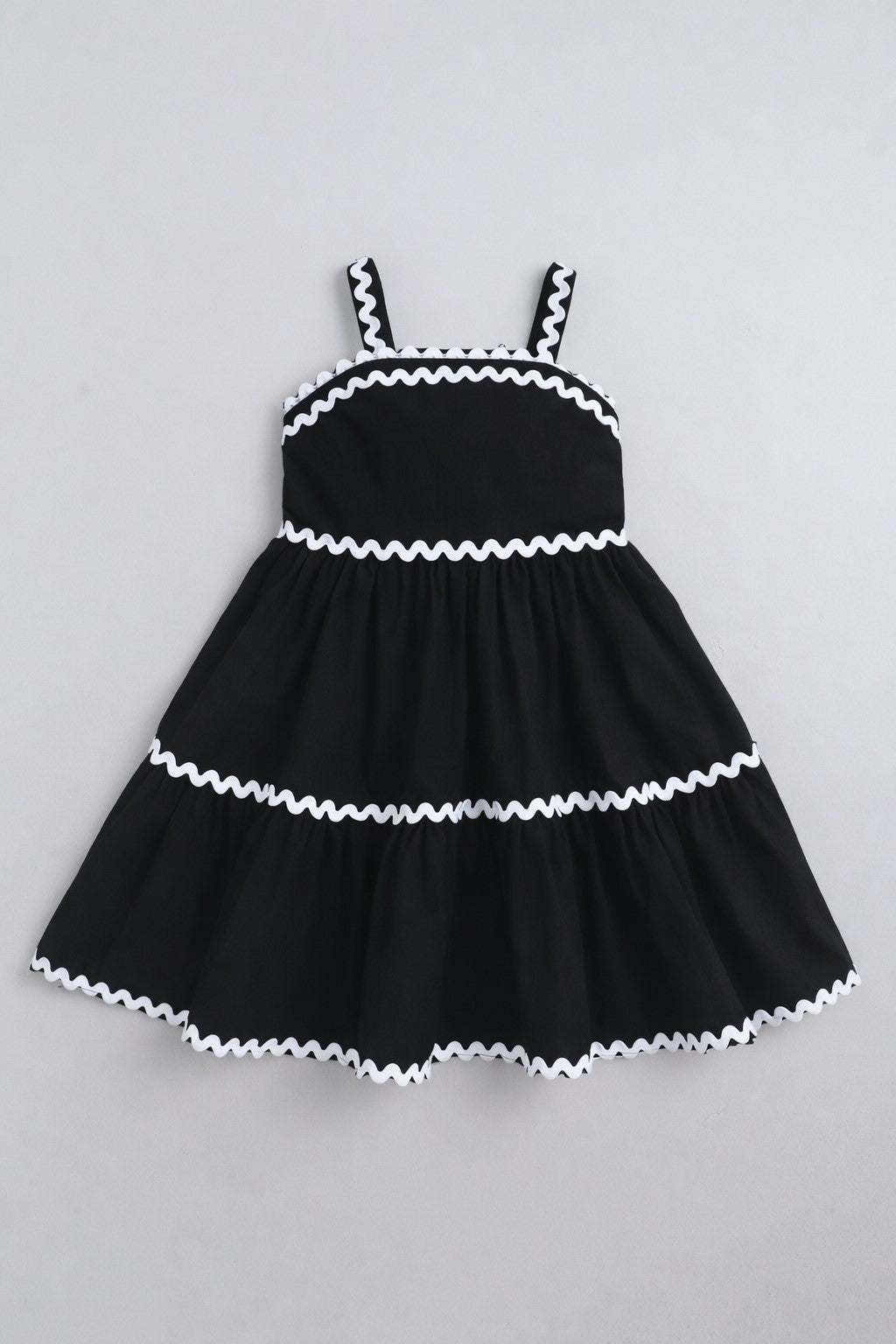 Cotton Sleeve less Lace detailed Dress