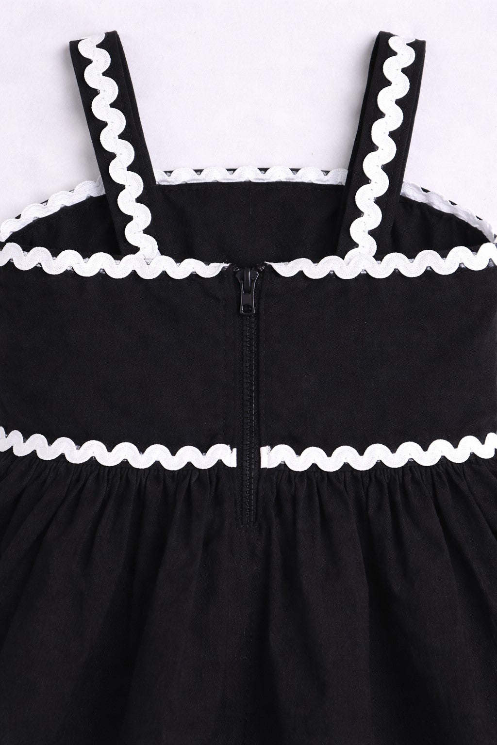 Cotton Sleeve less Lace detailed Dress