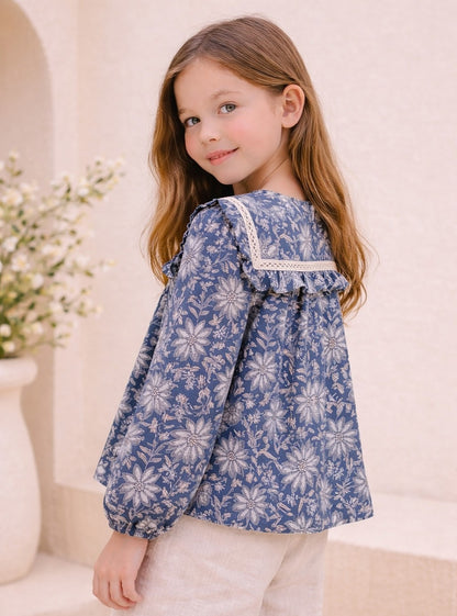 100% Cotton Full Sleeves Floral Print Top