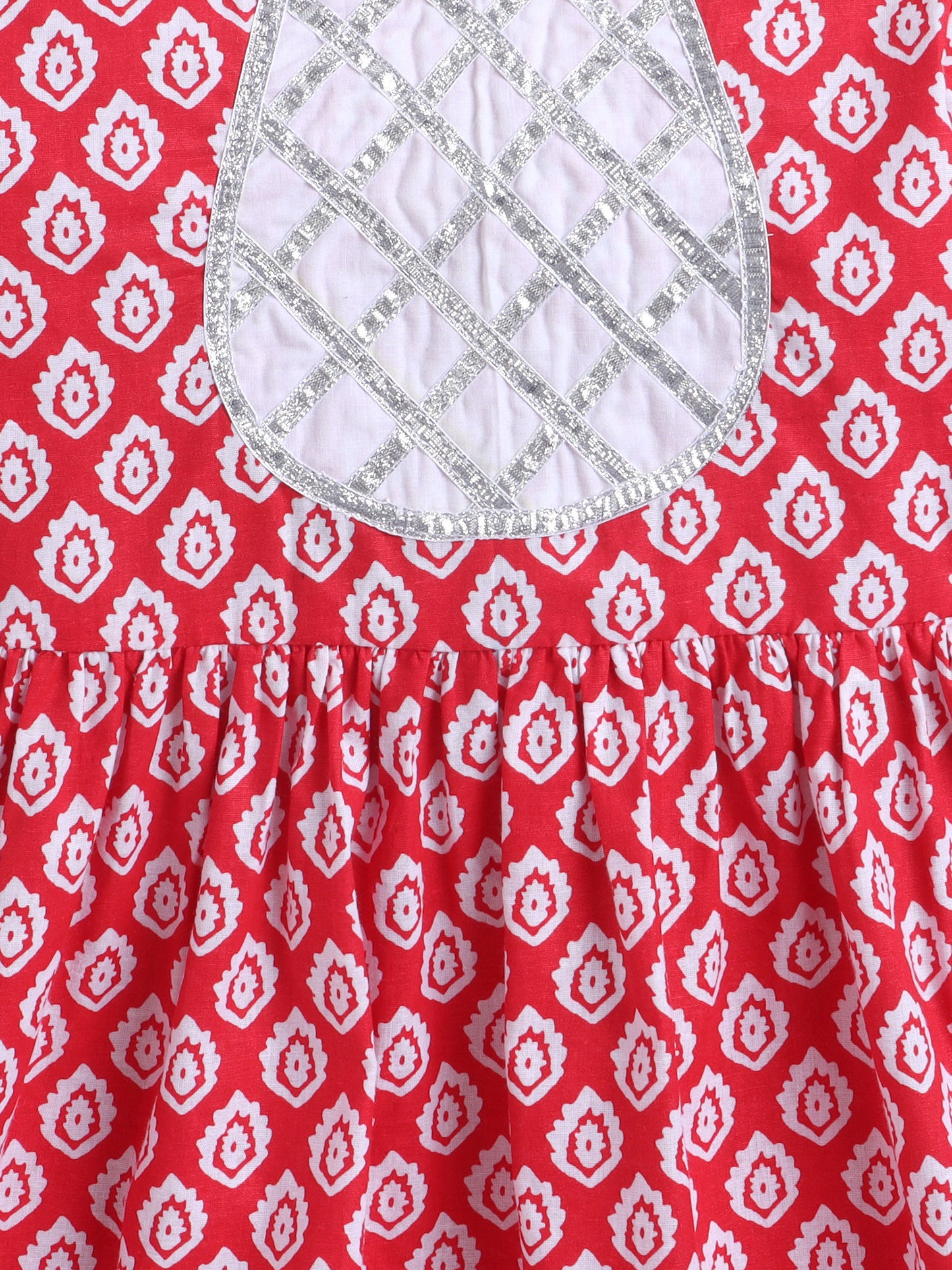 Aww Hunnie 100% Cotton Half Sleeves Kurti With Sharara And Net Dupatta