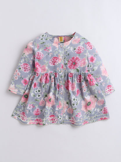 Aww Hunie 100% Cotton Half Sleeves Peplum Kurti With Afgani Salwar And Dupatta