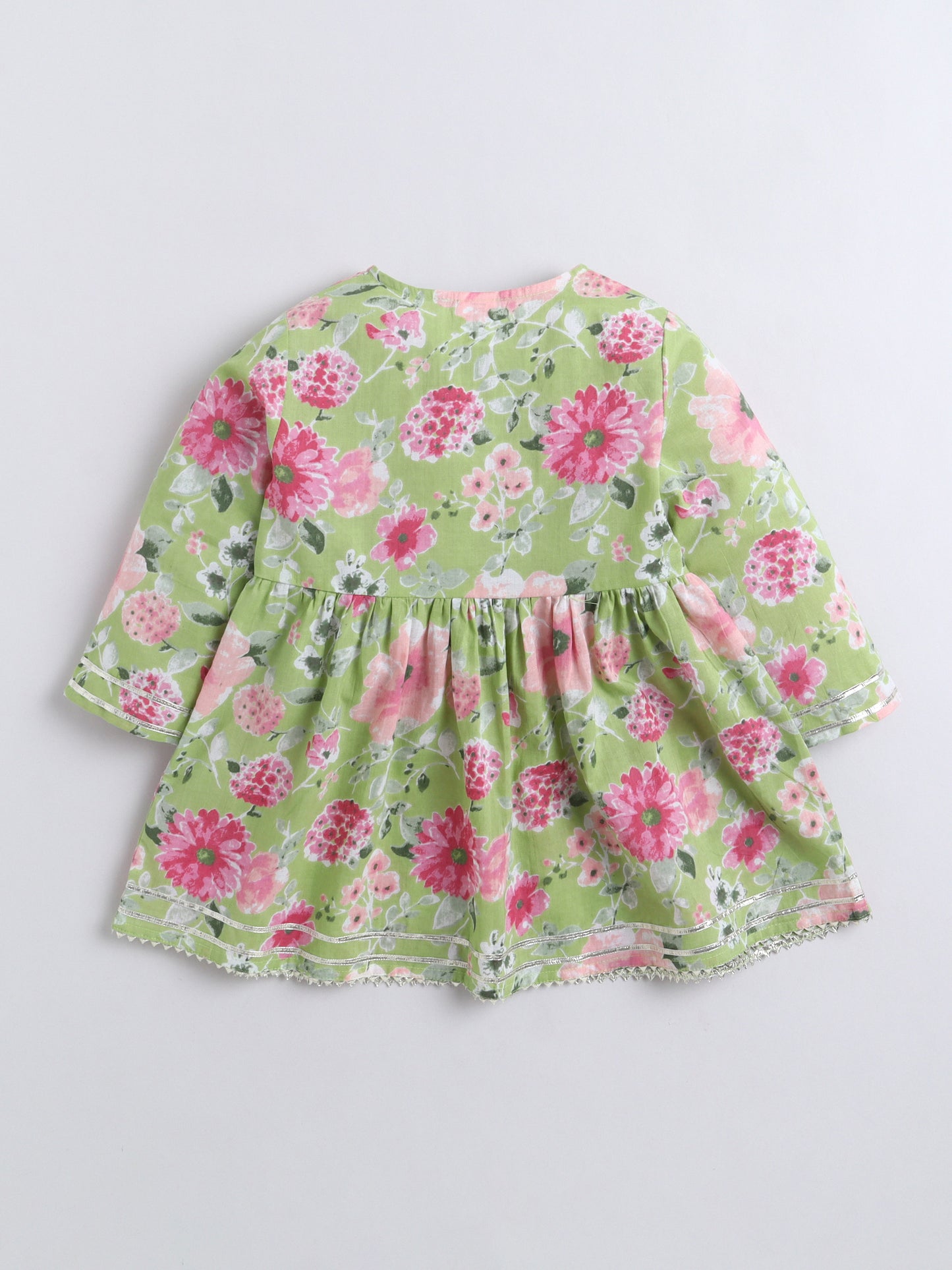 Aww Hunie 100% Cotton Half Sleeves Peplum Kurti With Afgani Salwar And Dupatta